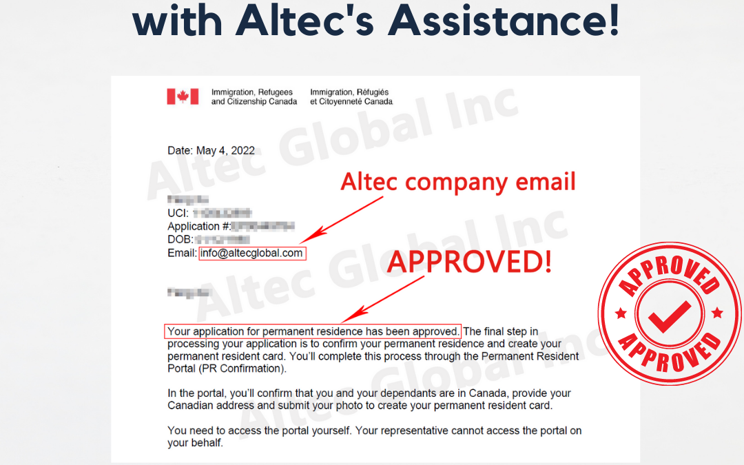 Successful case: OINP application approved with Altec Global assistance