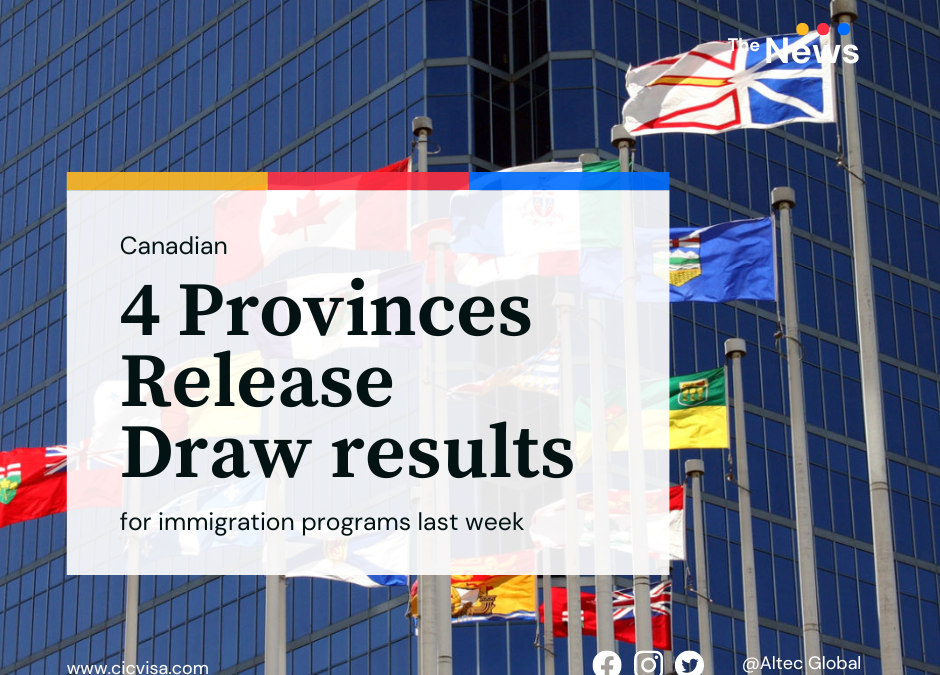 Four Canadian provinces release draw results for immigration programs