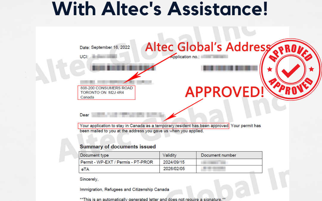 Successful case: Work permit approved with Altec Global assistance within 5 months