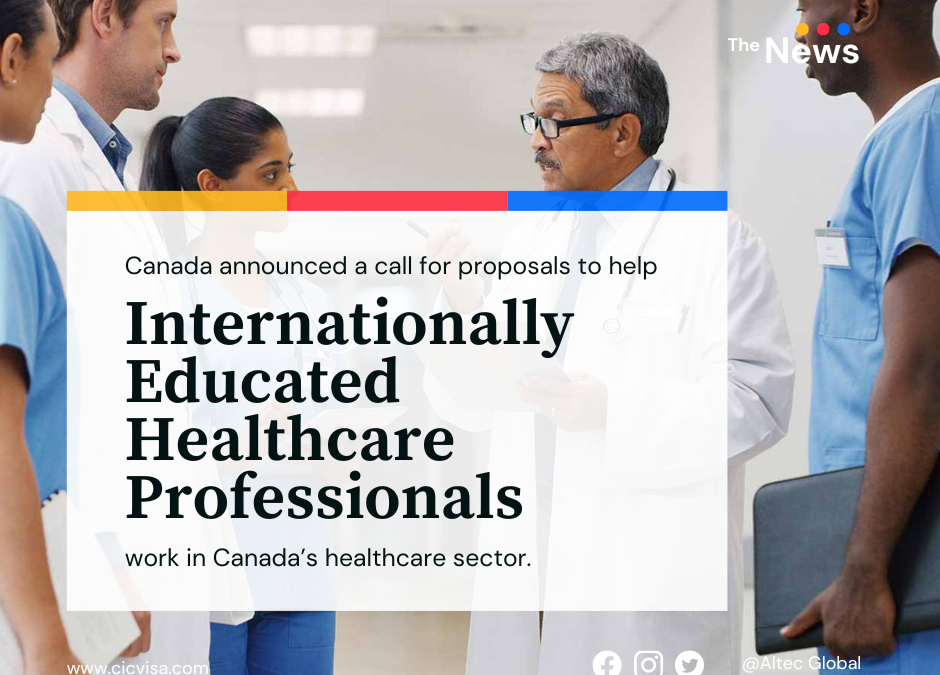 Canada announced a call for proposals to help Internationally Educated Healthcare Professionals work in Canada’s healthcare sector.