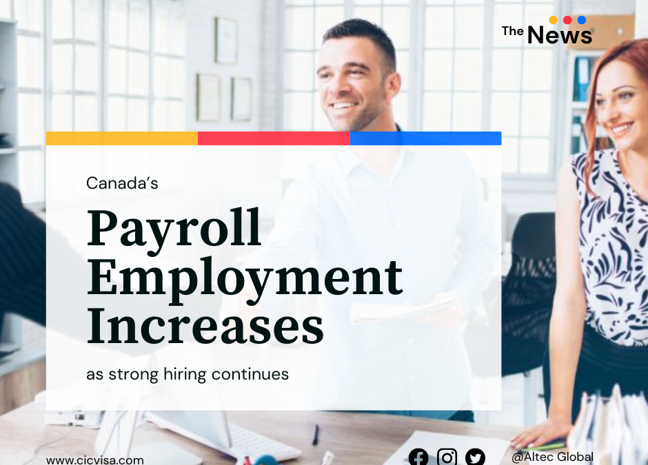 Canada’s Payroll employment increases as strong hiring continues