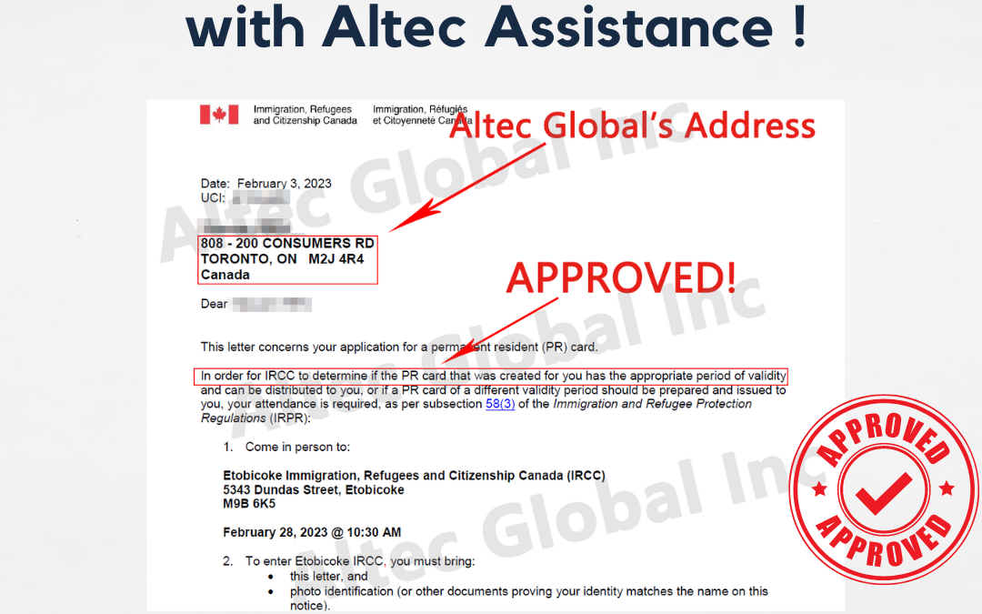 Successful case: PR renewal application Approved with Altec Assistance!