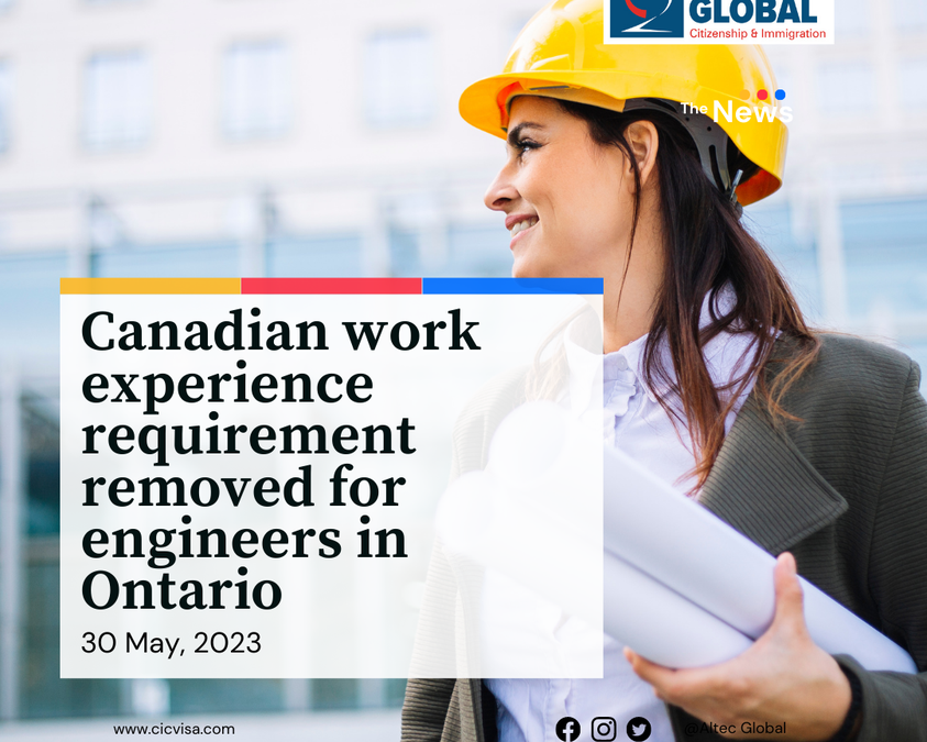 Canadian work experience requirement removed for engineers in Ontario